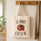 Tote Bag Beige Le Tango c’est la vie