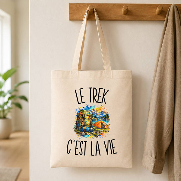 Tote Bag Beige Le Trek c’est la vie