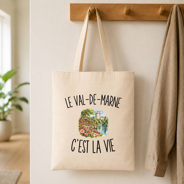 Tote Bag Beige Le Val-de-Marne c’est la vie