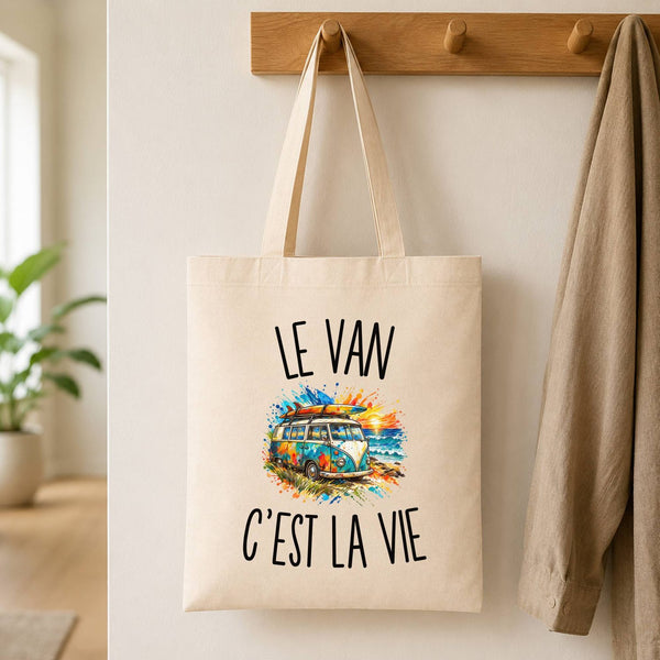 Tote Bag Beige Le Van c’est la vie