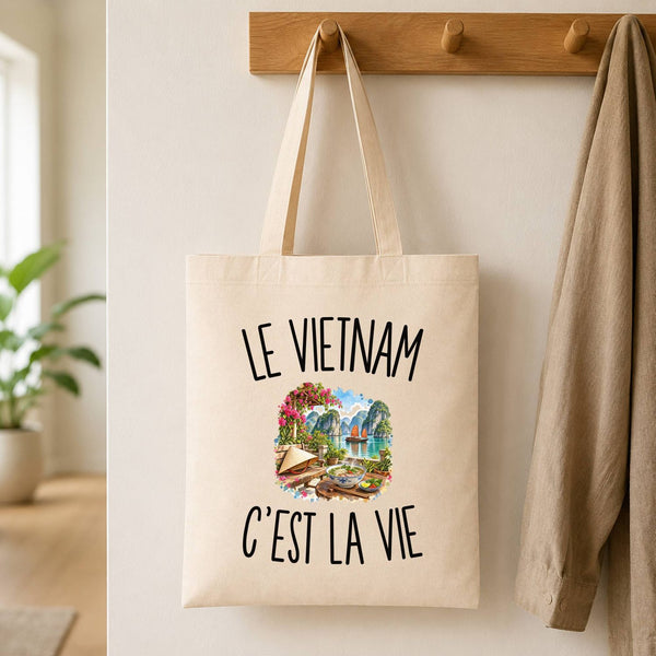 Tote Bag Beige Le Vietnam c’est la vie