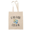 Tote Bag Beige Le Vol À Voile c’est la vie