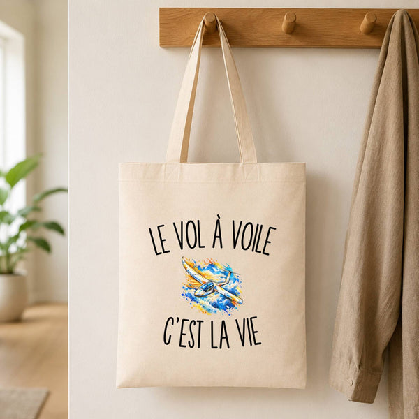 Tote Bag Beige Le Vol À Voile c’est la vie