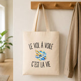Tote Bag Beige Le Vol À Voile c’est la vie