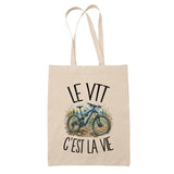Tote Bag Beige Le VTT c'est la vie