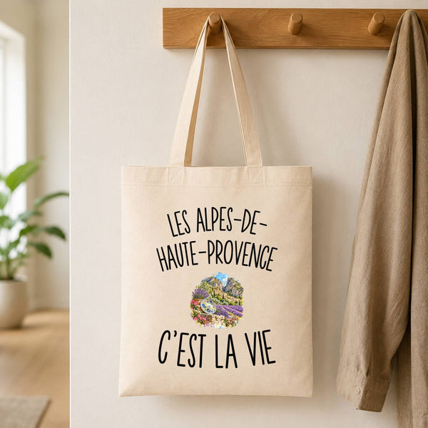 Tote Bag Beige Les Alpes-de-Haute-Provence c’est la vie