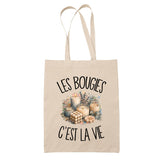 Tote Bag Beige Les bougies c'est la vie