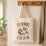 Tote Bag Beige Les bougies c'est la vie