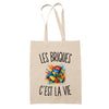 Tote Bag Beige Les Briques c’est la vie