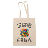 Tote Bag Beige Les Briques c’est la vie
