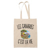 Tote Bag Beige Les Canaries c’est la vie