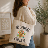 Tote Bag Beige Les chevreuils c'est la vie