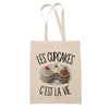 Tote Bag Beige Les cupcakes c'est la vie