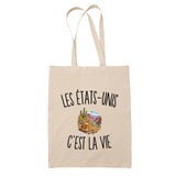 Tote Bag Beige Les États-Unis c’est la vie