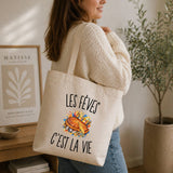 Tote Bag Beige Les Fèves c’est la vie