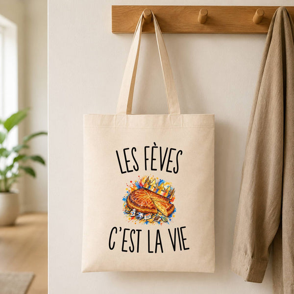Tote Bag Beige Les Fèves c’est la vie
