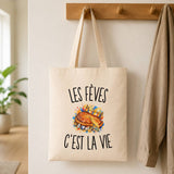 Tote Bag Beige Les Fèves c’est la vie