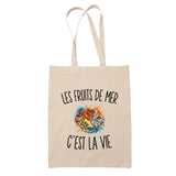 Tote Bag Beige Les Fruits de Mer c’est la vie