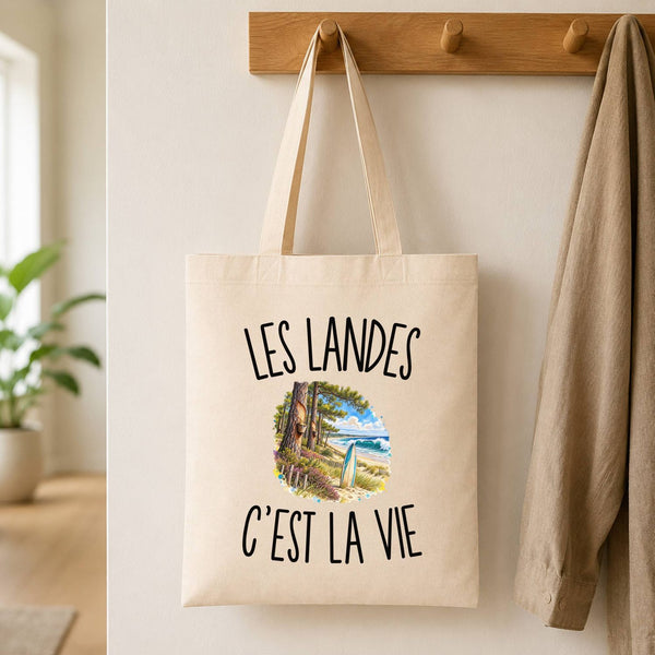 Tote Bag Beige Les Landes c’est la vie