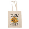 Tote Bag Beige Les lions c'est la vie