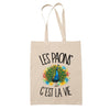 Tote Bag Beige Les paons c'est la vie