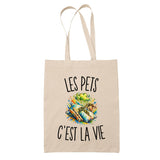 Tote Bag Beige Les Pets c’est la vie
