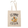 Tote Bag Beige Les pumas c'est la vie