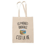 Tote Bag Beige Les Pyrénées-Orientales c’est la vie