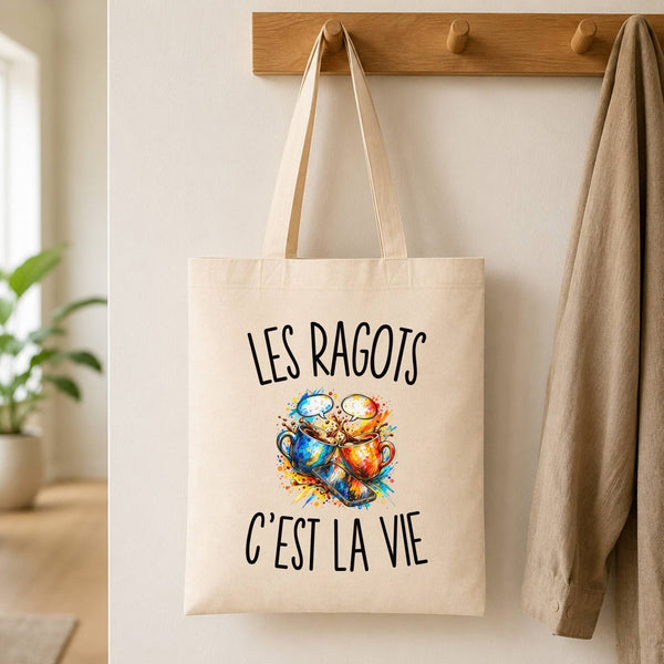 Tote Bag Beige Les Ragots c’est la vie