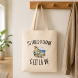 Tote Bag Beige Les Sables-d’Olonne c’est la vie
