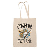 Tote Bag Beige L'harmonie c'est la vie