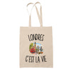 Tote Bag Beige Londres c’est la vie