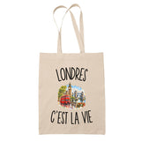 Tote Bag Beige Londres c’est la vie