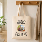 Tote Bag Beige Londres c’est la vie