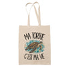 Tote Bag Beige Ma tortue c'est ma vie
