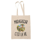 Tote Bag Beige Madagascar c’est la vie