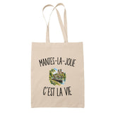 Tote Bag Beige Mantes-la-Jolie c’est la vie