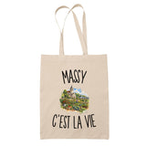 Tote Bag Beige Massy c’est la vie