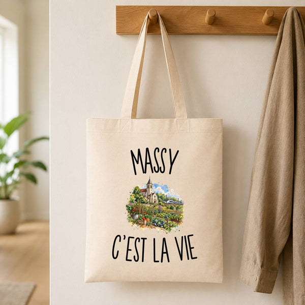 Tote Bag Beige Massy c’est la vie