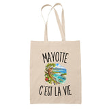 Tote Bag Beige Mayotte c’est la vie