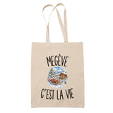 Tote Bag Beige Megève c’est la vie