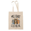 Tote Bag Beige Mes chats c'est ma vie