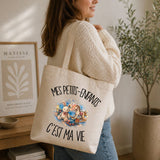 Tote Bag Beige Mes petits-enfants c'est ma vie