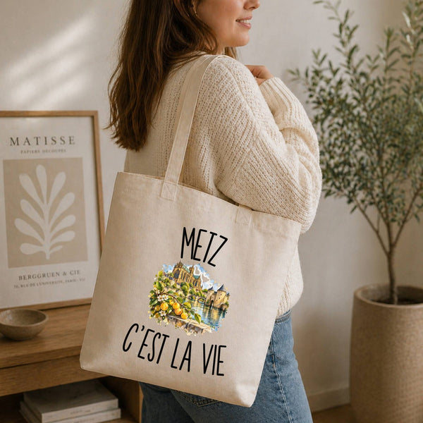 Tote Bag Beige Metz c’est la vie