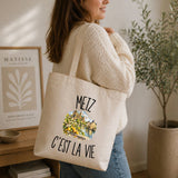 Tote Bag Beige Metz c’est la vie