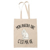 Tote Bag Beige Mon Angora Turc c'est ma vie