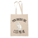 Tote Bag Beige Mon Angora Turc c'est ma vie