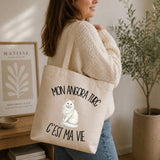Tote Bag Beige Mon Angora Turc c'est ma vie