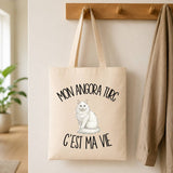 Tote Bag Beige Mon Angora Turc c'est ma vie