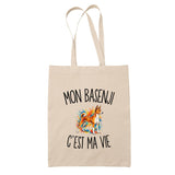 Tote Bag Beige Mon Basenji c’est ma vie